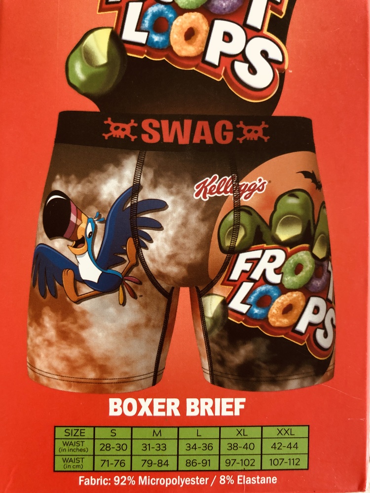 Kellogg‘s Fruit Loops Boxer Brief Shorts Men‘s L NEW